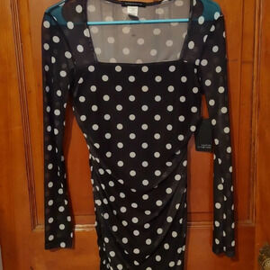 polka dot mini dress